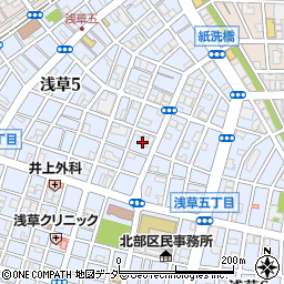 東京都台東区浅草5丁目24周辺の地図