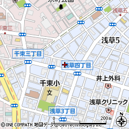 東京都台東区浅草5丁目10周辺の地図
