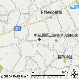 山梨県甲州市塩山中萩原445周辺の地図