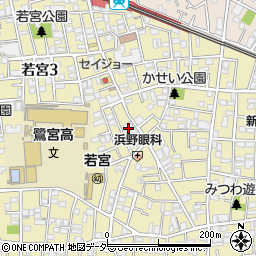 東京都中野区若宮3丁目39周辺の地図