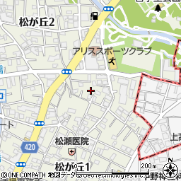 東京都中野区松が丘1丁目28周辺の地図