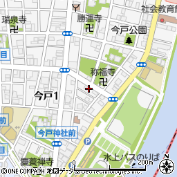 東京都台東区今戸周辺の地図