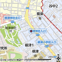 ピザハット　文京根津店周辺の地図