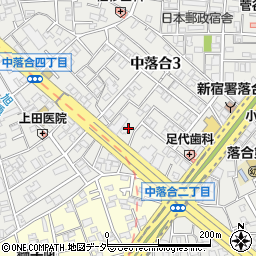 東京都新宿区中落合3丁目10周辺の地図