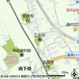 山梨県韮崎市藤井町南下條706-1周辺の地図