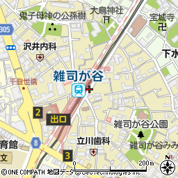 東京都豊島区雑司が谷周辺の地図