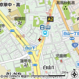 セブンイレブン文京白山駅前店周辺の地図