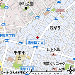 東京都台東区浅草5丁目17周辺の地図