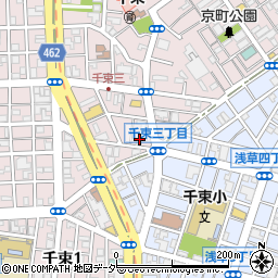 セブンイレブン浅草千束店周辺の地図