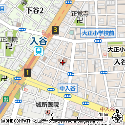 台東区入谷地区センター周辺の地図