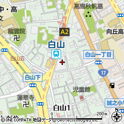 ラブフラワー白山店周辺の地図