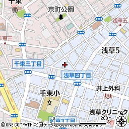 東京都台東区浅草5丁目16周辺の地図