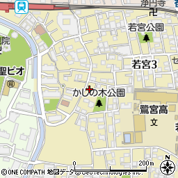 東京都中野区若宮3丁目52-11周辺の地図