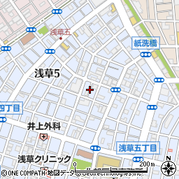 東京都台東区浅草5丁目41周辺の地図