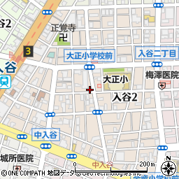 東京都台東区入谷周辺の地図