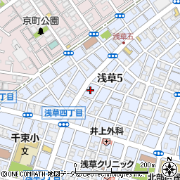 東京都台東区浅草5丁目29周辺の地図