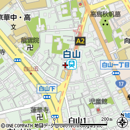 くすりの福太郎　白山店周辺の地図