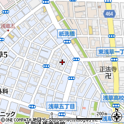 東京都台東区浅草5丁目47周辺の地図