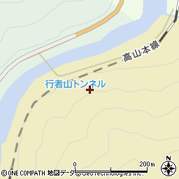 行者山トンネル周辺の地図