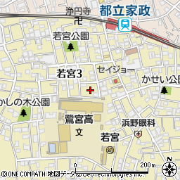 東京都中野区若宮3丁目34周辺の地図