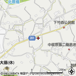 山梨県甲州市塩山中萩原614周辺の地図