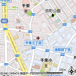 東京都台東区千束3丁目5-12周辺の地図