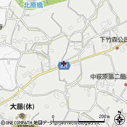 山梨県甲州市塩山中萩原624周辺の地図