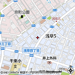 東京都台東区浅草5丁目30周辺の地図