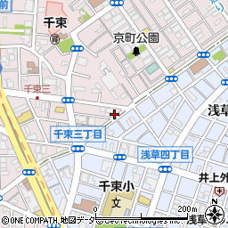 東京都台東区千束3丁目4-2周辺の地図