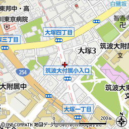 東京都文京区大塚3丁目周辺の地図