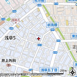 東京都台東区浅草5丁目49周辺の地図