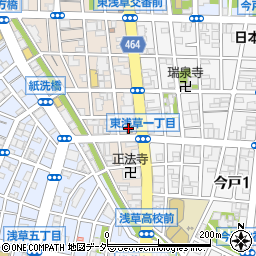 セブンイレブン台東東浅草１丁目店周辺の地図