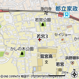 東京都中野区若宮3丁目32周辺の地図