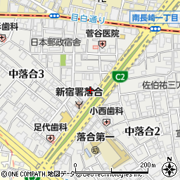 東京都新宿区中落合3丁目6周辺の地図
