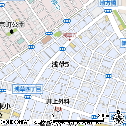 東京都台東区浅草5丁目38周辺の地図