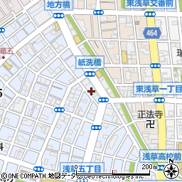 東京都台東区浅草5丁目70周辺の地図