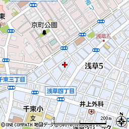 東京都台東区浅草5丁目31周辺の地図