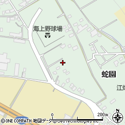 千葉県旭市蛇園2485-1周辺の地図