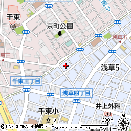 東京都台東区浅草5丁目14周辺の地図