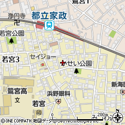 東京都中野区若宮3丁目8周辺の地図