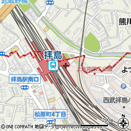 西武鉄道株式会社　拝島駅周辺の地図