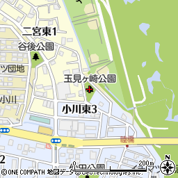 玉見ヶ崎公園周辺の地図