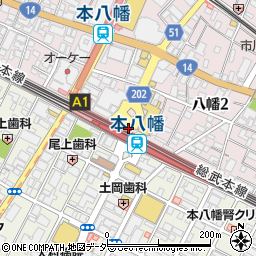 京樽・すし三崎港　シャポー本八幡店周辺の地図