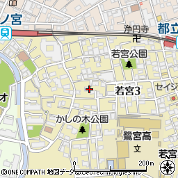 東京都中野区若宮3丁目28周辺の地図