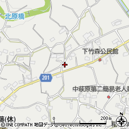 山梨県甲州市塩山中萩原592周辺の地図