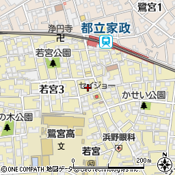 東京都中野区若宮3丁目36周辺の地図