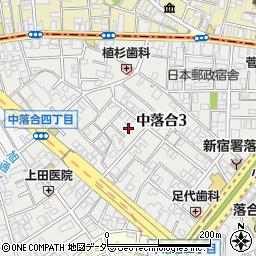 東京都新宿区中落合3丁目周辺の地図