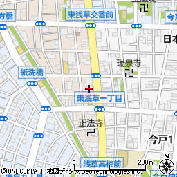 城北信用金庫東浅草支店周辺の地図