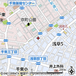 東京都台東区浅草5丁目32周辺の地図