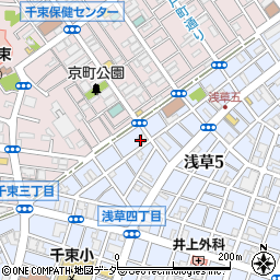 東明仙 千束店周辺の地図